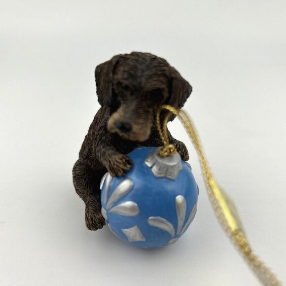 Danbury Mint Delightful Dachshunds Christmas Ornament HAVING A BALL - Picture 4 of 8
